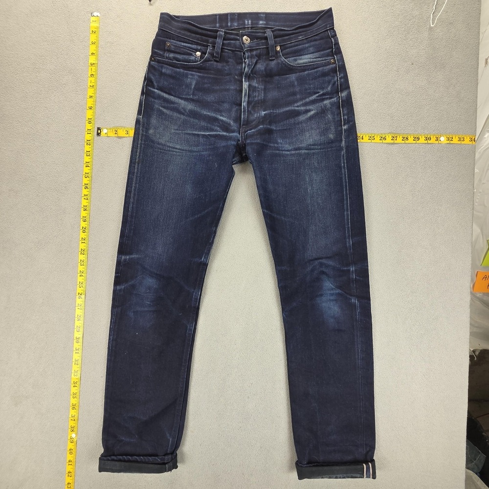 3sixteen Jeans Mens 29x32 Blue Selvedge CT-120x 14.5oz Raw Whiskers Honeycomb